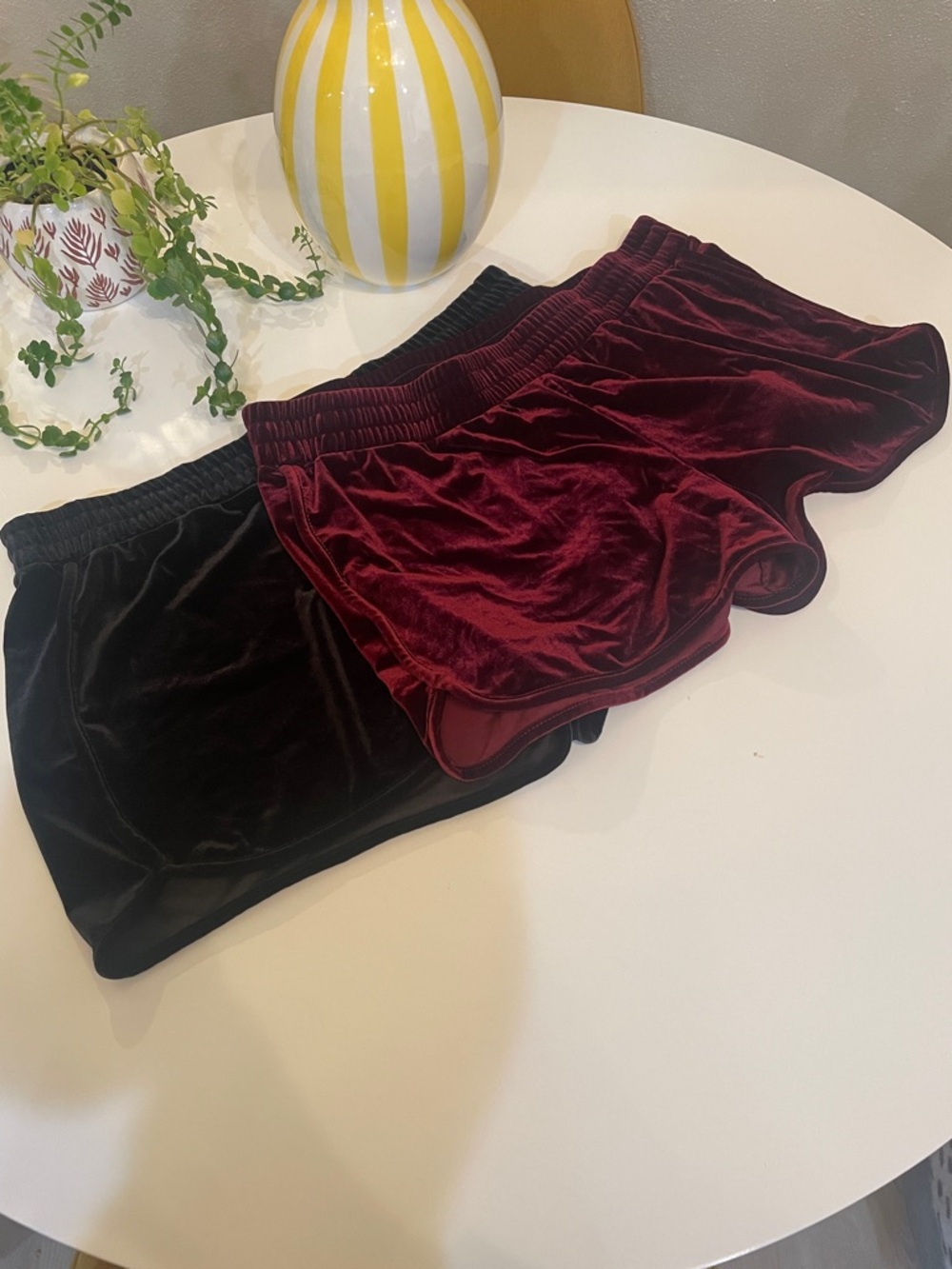 Mossimo Supply Co. Velvet Shorts Bundle - Black & Deep Burgundy XL